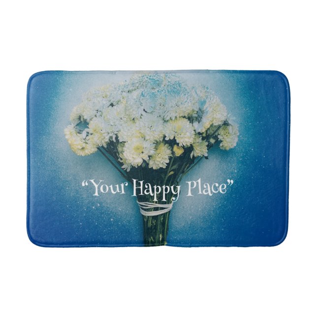 Blommigt Bouquet Elegance Memory Foam Bath Mat Badrumsmatta (Framsidan)