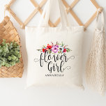 Blommigt Bouquet Flower Girl Tote Tygkasse<br><div class="desc">Ge i dag som en vacker gåva!</div>
