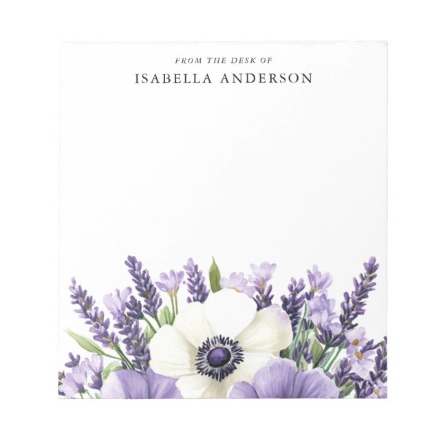 Blommigt Bouquet från Personligens skrivbord Anteckningsblock (Framsida)