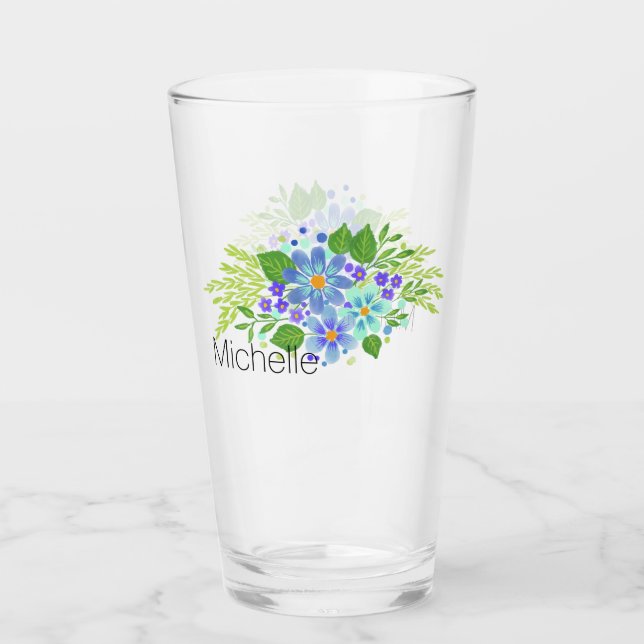 Blommigt Bouquet Glaskopp (Framsida)