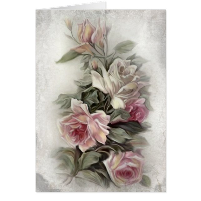 Blommigt Bouquet Hälsningskort (Framsidan)