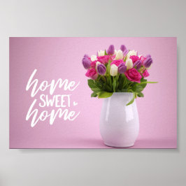 Blommigt Bouquet Home Sweet Home Poster