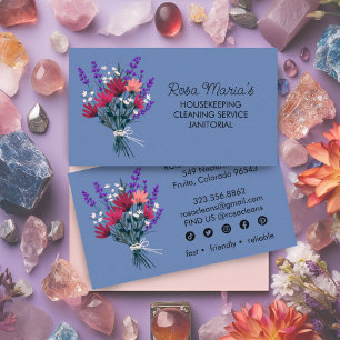 Blommigt Bouquet House Städning Service Social Ico Visitkort