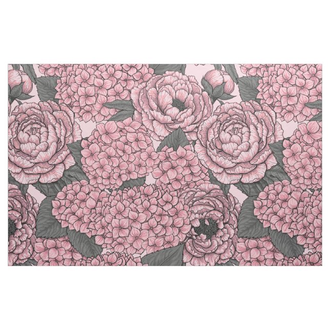 Blommigt bouquet i rosa tyg (Fat Quarter)