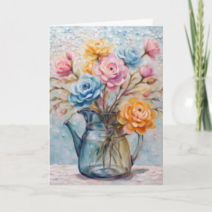 Blommigt Bouquet in Pitcher Kort