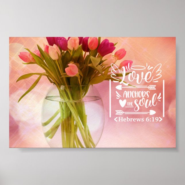 Blommigt Bouquet | Kärlek Anchors Soul Poster (Framsidan)