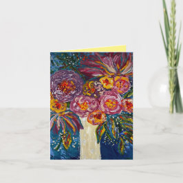 Blommigt Bouquet Note-kort Anteckningskort