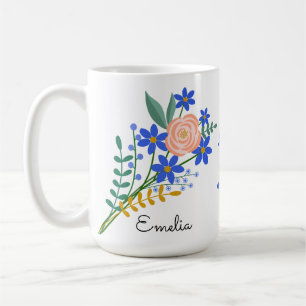 Blommigt Bouquet Personlig mugg
