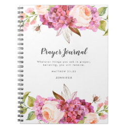 Blommigt Bouquet Personlig Prayer Journal Anteckningsbok