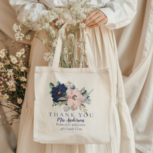 Blommigt Bouquet Teacher Tack Class Gift Tote B Tygkasse