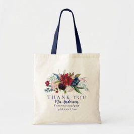 Blommigt Bouquet Teacher Tack Class Gift Tygkasse