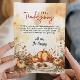 Blommigt Bouquet-Thanksgiving för Arrangemang Anpa Julkort