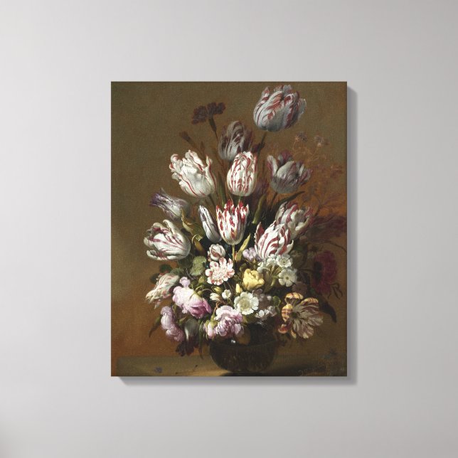 Blommigt Bouquet - Vintage Dutch Fine Art Hello Li Canvastryck (Framsida)