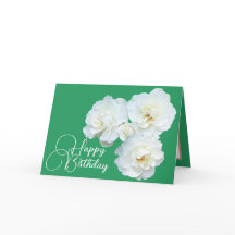 Blommigt Bouquet Vit ros Flower Girl Birthday