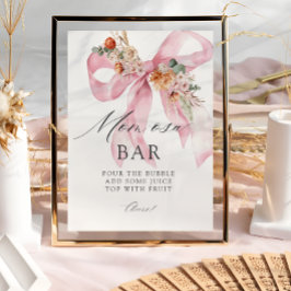 Blommigt Bow Baby i Bloom Baby Shower Mamma-osa Pu Poster