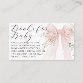 Blommigt Bow Elegant Flower Girl Baby Shower Tilläggskort