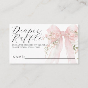 Blommigt Bow Elegant Flower Girl Baby Shower Tilläggskort