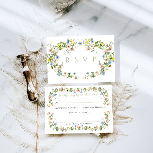 Blommigt Bow Garden Rustic Elegant Photo Bröllop OSA Kort