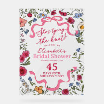 Blommigt Bow Hon Gifter sig välkommen