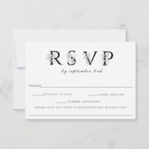 Blommigt Brev Bröllop OSA med Allergy Note