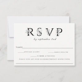 Blommigt Brev Bröllop OSA med Allergy Note