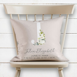  Blommigt Brev J Monogram Baby Kudde