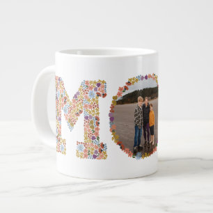 Blommigt Brev Mors dag Photo Mugg Jumbo Mugg