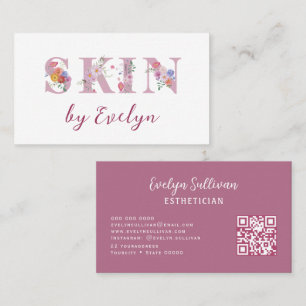 Blommigt Brev Skin-Affärskort Visitkort