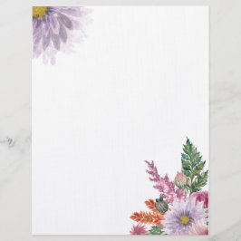 Blommigt Brevhuvud