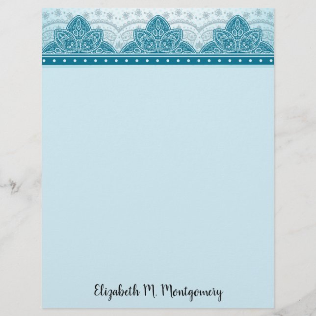 Blommigt Brevhuvud (Framsida)