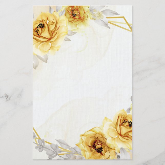 Blommigt Brevpapper (Framsida)