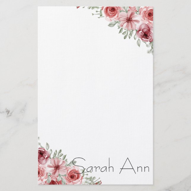 Blommigt Brevpapper (Framsida)