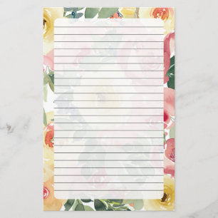 Blommigt Brevpapper