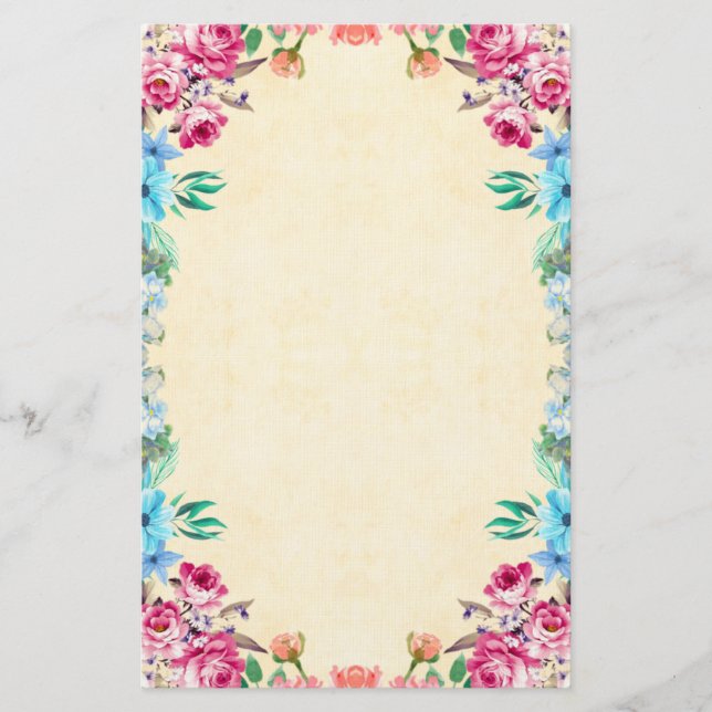 Blommigt Brevpapper (Framsida)