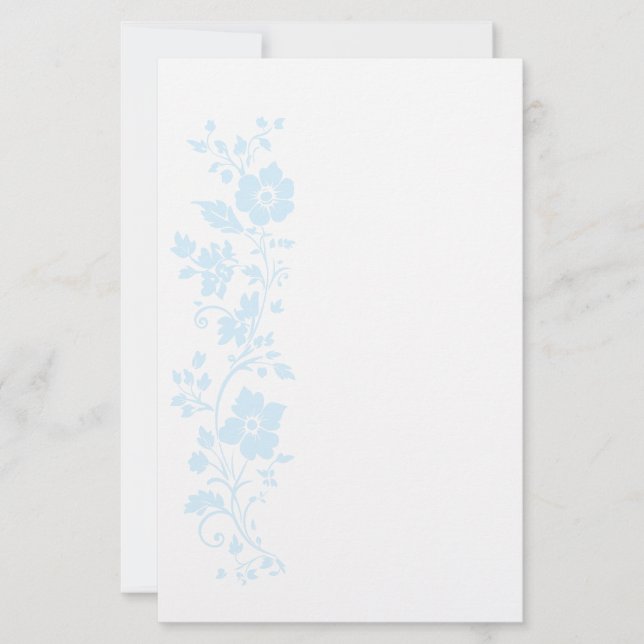 Blommigt brevpappersark brevpapper (Framsida)