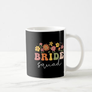 Blommigt Bride Squad Wildblomma Bröllop Bacheloret Kaffemugg