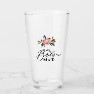 Blommigt Brides Maid Glaskopp