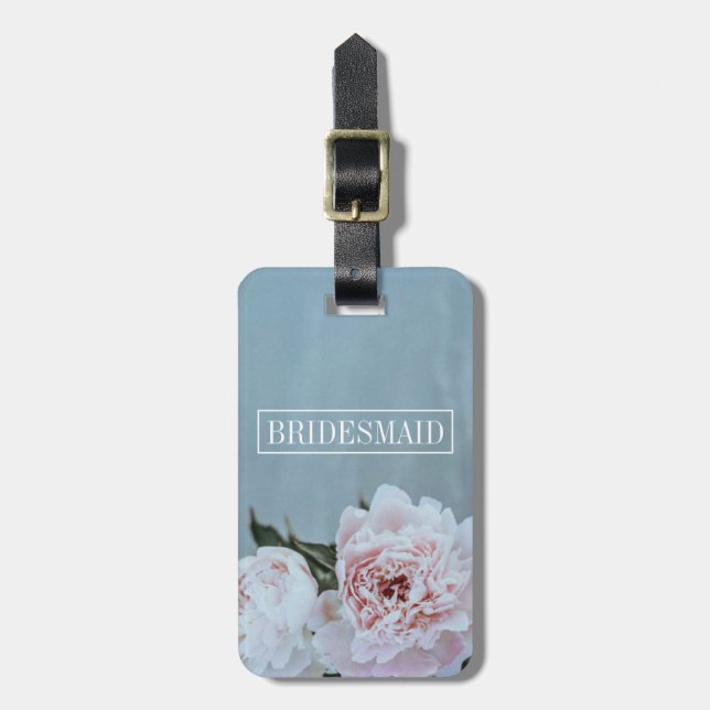 Blommigt Bridesmaid Bagagebricka (Vertikal Framsida)