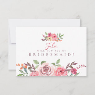 Blommigt - Bridesmaid Card Inbjudningar