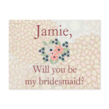 Blommigt Bridesmaid-inbjudan