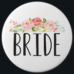 Blommigt | Bridknapp Knapp<br><div class="desc">Söt blommigt-stift som säger "Bride".</div>