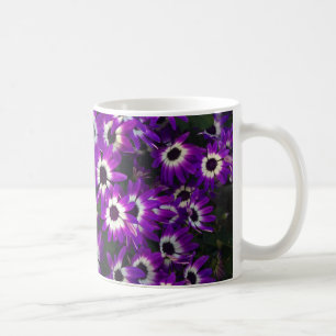 Blommigt Bright Lila Petals Vivid Garden Flowers Kaffemugg