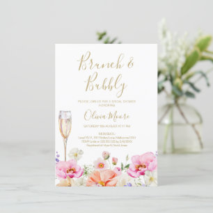Blommigt Bright Vår Möhippa Brunch Möhippa  Inbjudningar