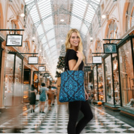 Blommigt Brocade för vacker turkos Tygkasse