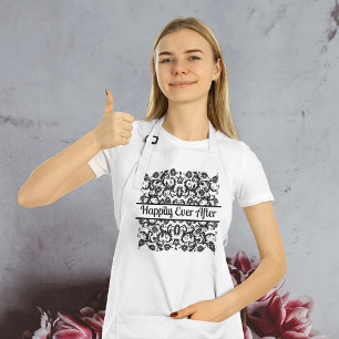 Blommigt Bröllop/årsdag för alla Färg Förkläde