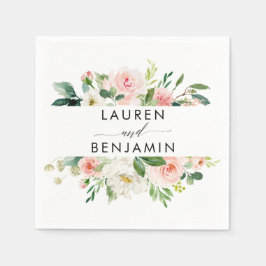 Blommigt Bröllop, Boho, Rustic, Modern Bröllop Pappersservett