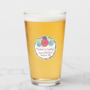 Blommigt Bröllop Cake-Möhippan - årsdag Glaskopp