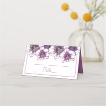 Blommigt Bröllop Escort Lila Orchid Flowers