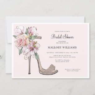 Blommigt Bröllop Heels Möhippa Inbjudningar