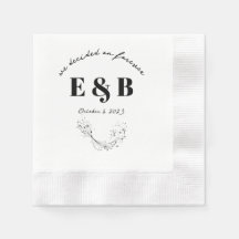 Blommigt Bröllop Initialer och datum